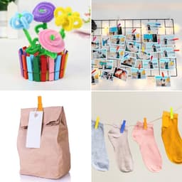 168 Stuks Mini Houten Knijpers voor Foto's met Jute Koord - Ideaal voor Bruiloft Decoratie en DIY Fotowand — thumbnail 5