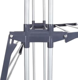Uittrekbaar droogrek toren met 3 niveaus van gepoedercoat staal en kunststof - 75 x 49 x 170 cm - Grijs-zilver — thumbnail 5
