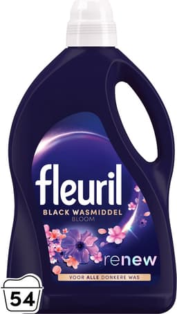 Fleuril Black Bloom - Vloeibaar Wasmiddel - Donkere en Zwarte Was - Intense Geurbeleving - 54 Wasbeurten - Grootverpakking — thumbnail 1