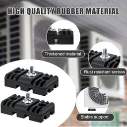 Ronte - Rubberen houder voor schokdemper en trillingsdemper - airconditioning accessoire - anti-trilling pads - buitenboordairconditioner demper - geluiddempende montage — thumbnail 4