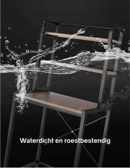 Livista® Wasmachine Kast - 3-Laags Opslagrek - Ruimtebesparende Wasruimte Organizer - 181x60x70 CM - Zwart — thumbnail 4