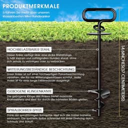 Grondanker voor honden tot 220 lbs - ideaal voor tuin, strand en gazon — thumbnail 4