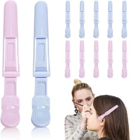 Haarspelden Krokodil - Sectie Clips - Haar Styling - Lichtgewicht Kunststof - 11 x 1.6 cm - Roze en Blauw — thumbnail 1