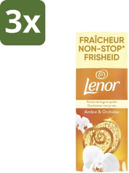 3 x Lenor – Geurbooster – Amber & Orchidee – 12 Wasbeurten – 155 g - Geurparels - Wasgeur - Luxegeur - Orchidee - Vanille — thumbnail 1