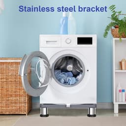 Verstelbare Onderstel voor Wasmachine en Droger - Stevige Wasrek met 4 Poten — thumbnail 3