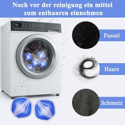 Pluisballen - Wasmachine Huisdierhaarverwijderaar - Herbruikbaar - Wasmachine Pluisballen - Wasmachine Haarverzamelaar - Pluisverwijderaar - Huisdierhaar Wasballen - Wasmachine Pluisballenverzamelaar voor Kleding en Beddengoed - Blauw - 6 stuks — thumbnail 3