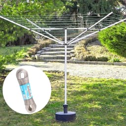 Washing line met staal kern - extra sterk - scheurvast - roestvrij - outdoor waslijn - capaciteit 120 kg - ideaal voor tuin - kamperen - reis waslijn. — thumbnail 5