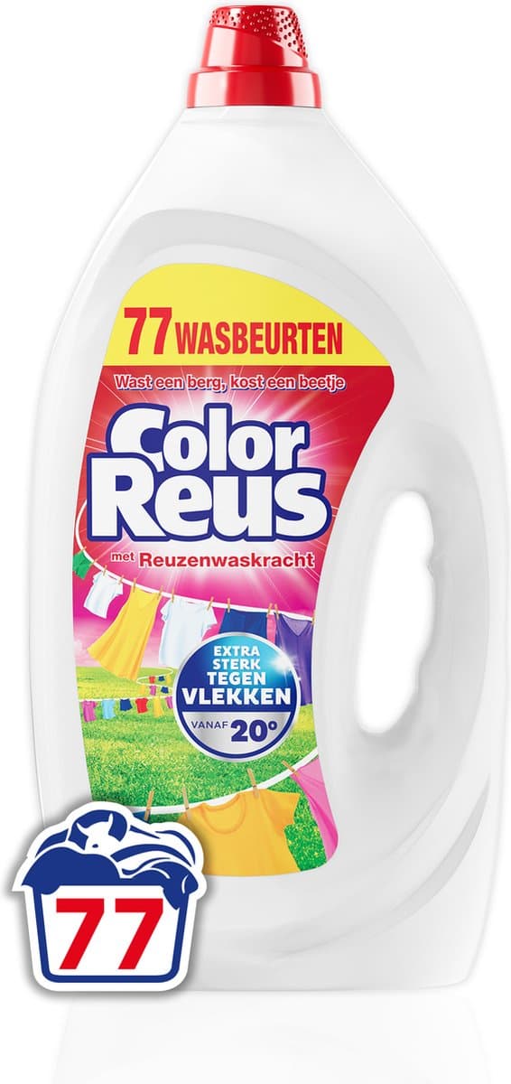 Color Reus Gel - Vloeibaar Wasmiddel - Gekleurde Was - Grootverpakking - 77 Wasbeurten — afbeelding 1