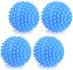 DW4Trading 4x Herbruikbare Drogerballen - Wasbollen - Siliconen - Sneller Droog - Anti-kreuk - Energiebesparing — thumbnail 1