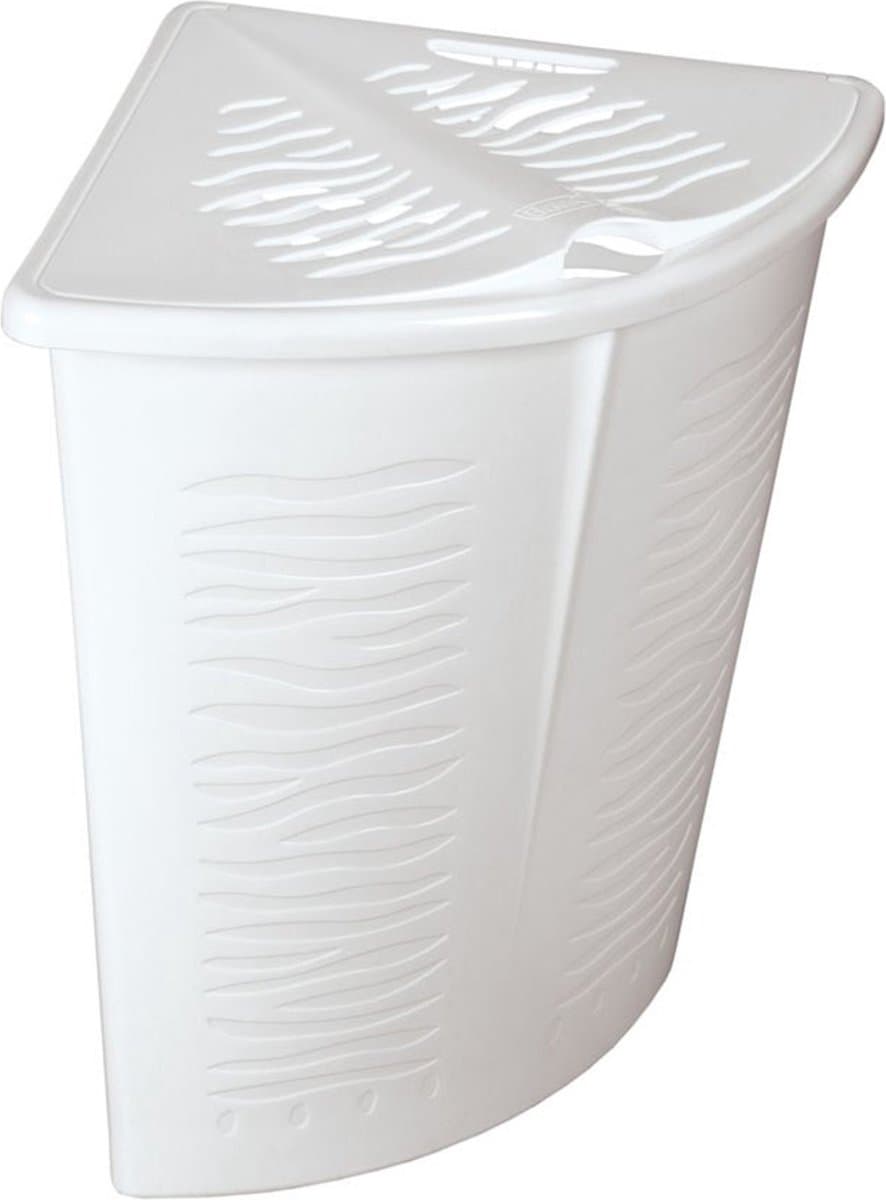BranQ - Corners Wasmand 45L | Zebra Wit | hoekwasmand | kunststof — afbeelding 1