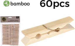 Bamboe - Wasknijpers - 60 Stuks — thumbnail 3