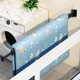 Intrekbaar Droogrek Wandmontage Ruimtebesparend Zwaar Belastbaar - Handdoekstang - Inklapbaar - Kledingdroogrek Balkon Modderkamer Slaapkamer — thumbnail 5