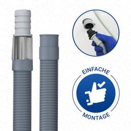 Toevoerslang- en afvoerslangverlenging set voor wasmachine en vaatwasser - 15m afvoerslangverlenging - 2x slangklem - verlengslang voor wasmachine-aansluiting — thumbnail 3