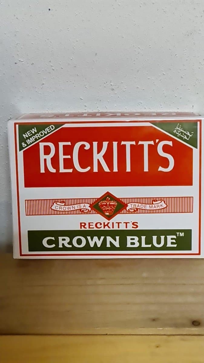 Reckitt's Crown Blue - Blauwsel 4x blauwtablet voor witte was - wasmiddel ouderwets — afbeelding 1