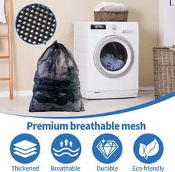 Wasnet 4 stuks groot - 30 x 40/60 x 90 cm - waszak voor wasmachine - beschermt kleding tijdens het wassen - ShopVlot — thumbnail 4