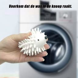2-stuks Herbruikbare droogballen - Wasballen - Droogballen - - 9x6,5 cm - Geschikt voor het voorkomen van kluwen van kleding en het oplossen van het probleem van lintaanhechting - Wit — thumbnail 4