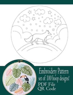 Pattern Templates: A 100 Collection of Nature & Animal Embroidery Patterns, Designs for Beginners — thumbnail 1