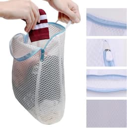 Wasnet - 2 Stuks - Met Ritssluiting - Herbruikbaar - Voor Ondergoed/Sokken/Truien - Hoogwaardig Polyester - 20 x 30 cm - Waszak — thumbnail 2