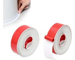 2 rollen siliconen afdichting voor badkamer, 3,2 m x 2,2 cm, zachte plint, zelfklevend, van pvc, schimmelbestendig, douchestrip voor badkuipen, wastafels en keuken
