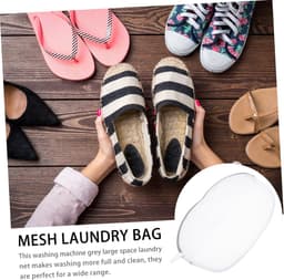 Waszak Set - Mesh Tassen - Kleding Beschermen - Ritssluiting - 42x24x24CM - Wit — thumbnail 4