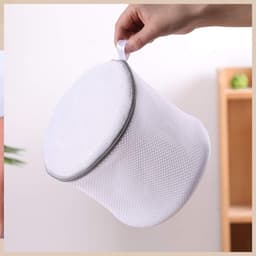 Cilindrische mesh waszakken 4-pack voor delicate was, met veilige ritssluitingen voor beha's en ondergoed, ideaal voor wasmachines en sokken — thumbnail 5