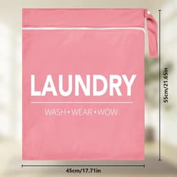 2 stuks natte zakken, 55 x 45 cm, herbruikbare wetbag, zwemspullen, opvouwbare reiswaszak met handvat, waszak voor - ShopVlot — thumbnail 3