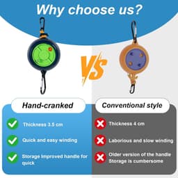 Clothesline Extendible, 10m Portable Camping Clothesline, Outdoor Travel Clothesline Travel Clothesline with 10 Fixed - ShopVlot — thumbnail 2