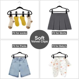 Solidchoice - Set van 48 Velvet Clips voor Kleding en Hangers — thumbnail 4