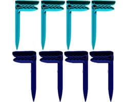 Clips voor Strandhanddoeken - Hemelsblauw - 8 Stuks - Robuuste Kunststof Klemmen - Voor Strand en Picknick