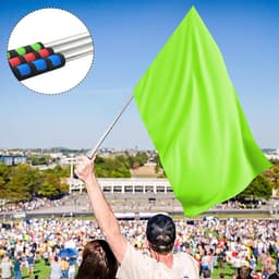 Telescopische vlaggenmasten 2 meter - RVS met 9 clips - Uitbreidbaar voor reizen - Ideaal voor leraren - ShopVlot — thumbnail 2