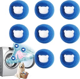 Dierenhaarverwijderaar 8 stuks - Herbruikbare pluisballen - Veilig voor wasmachine - ShopVlot — thumbnail 1