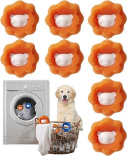 SnelShoppen - Haarvanger Voor Wasmachine, 8 Stuks Herbruikbare Haar Vangers, Verwijdert Effectief Honden- en Kattenhaar, Geschikt Voor Kleding en Bedl — thumbnail 1
