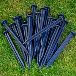 SnelShoppen - Ground Anchors voor Plastic Tuinrand, 50 Stuks, Gerecycled Plastic Grondankers, Stevige Extra Sterke Grondspijkers 18 cm, Zwart voor Tui — thumbnail 3