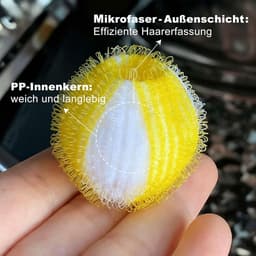 SnelShoppen - 8 stuks herbruikbare dierenhaarverwijderaar wasmachine, pluisballen voor effectief verwijderen van huisdierhaar, ultrafijne vezels, veil — thumbnail 4