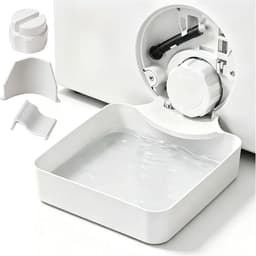 Afvoerbak voor wasmachine - 3D geprinte waterdichte bak - Lekbak Wasmachine - Opvangbak voor filterreiniging - Wasbak voor wasmachine - Wasmachineaccessoires - Universele - Voor huizen, wasruimtes, kelders en appartementen - Wit — thumbnail 1