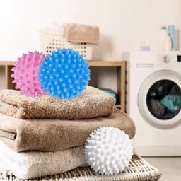 6 Stuks Drogerbal - Herbruikbare Egelbal - Pluizige Wasballen voor Donsjacks - Wasdrogerbal voor Thuis - Kleding Reiniging - Meerdere Kleuren — thumbnail 4