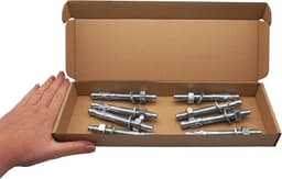 Keilanker M12 - Boutanker metalen plug - Beton bevestigen - Verzinkt staal - 8 stuks 110 mm - Zilver — thumbnail 5
