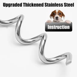 Grondanker Hond - Hondenlijn Anker - Veilig Vastzetten - Roestvrij Staal - 45 cm Anker - Rood — thumbnail 4