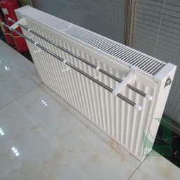 Radiator Droogrek - Handdoekenrek - Kleding Drogen - Roestbestendig Materiaal - 42 cm - Zilver Wit — thumbnail 1