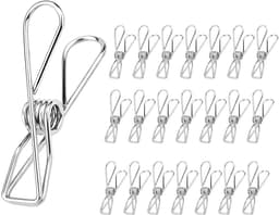 Wasknijpers Groot - Kleding Klemmen - Kleding Drogen - Roestvrij Staal - 85 cm - Zilver — thumbnail 3