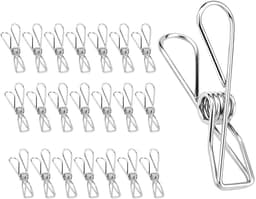 Wasknijpers Groot - Kleding Klemmen - Kleding Drogen - Roestvrij Staal - 85 cm - Zilver — thumbnail 2