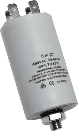 Dparts condensator 8 µF - universeel - 450V - universele aanloopcondensator - 8uf 450vac startcondensator — thumbnail 1