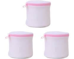 SnelShoppen - Set van 3 Herbruikbare Wasnetten voor Wasmachine met Rits, Ideaal voor Bh's, Ondergoed en Sokken - Rood - Hoge Kwaliteit Polyester