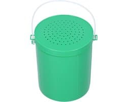 Visemmer met Handvat - Aasdoos - Levend aas bewaren - Ventilatieontwerp - 13x11x10 cm - Groen