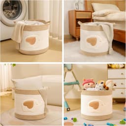 SnelShoppen - Grote Opbergmanden voor Woonkamer Decor, Speelgoedmanden, Gevlochten Katoenen Touw, Opbergmand voor Kinderen, Hondenspeelgoed Organizer, — thumbnail 5