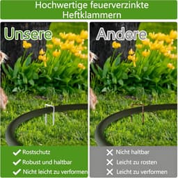 SnelShoppen - Pack van 50 grondankers/peggen, roestvrij, grondankers voor tuinvlies, onkruidvlies, schutting & tent, 150/200 mm x 40 mm x 2,5 mm, stev — thumbnail 4
