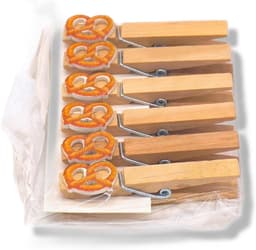 Wasknijpers BREZEL, 6 stuks, voor Oktoberfest, verjaardag, bedrijfsfeest, bruiloft, naambordje — thumbnail 5