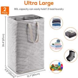 Omgoods - Set van 2 Vouwbare Waterdichte Wasmanden 80L — thumbnail 5