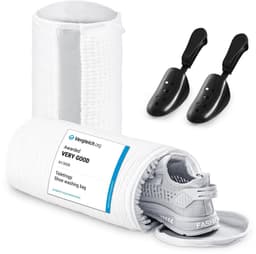 Omgoods- Schoenenwaszak 2Pcs - Waszak voor Sneakers - Waszak met Verstelbare Schoenspanners - Herbruikbare Waszak - Waszak met Verborgen Ritssluiting - Wit — thumbnail 1