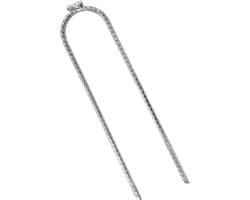 U-profiel Grondanker - Tentharing Stormanker - Tenten Bevestigen - Verzinkt Staal - 30 cm - Zilver